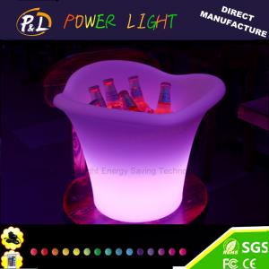 China Bar LED Furniture Illuminated Plastic LED Ice Bucket with Remote Controller supplier