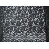 China Black Nylon Corded Lace Fabric Floral Knitted Shrink-Resistant wholesale