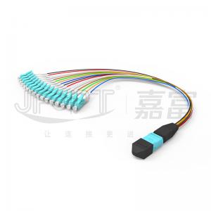 MTP-LC Patch Cord 16 Cores Multimode Low Loss OM3 OM4 Polarity A/AF For MPO Cassette