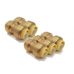 CNC Half Inch Brass Coupling , ASSE 1061 Brass Pipe Coupling