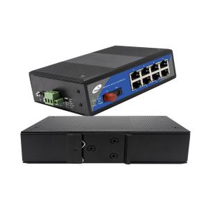 1 Fiber Port Fiber POE Switch , IEEE 802.3af / At POE Network Switch 8 Port