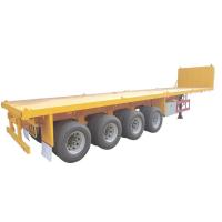 China Steel 4 Axle 50ft Flatbed Container Semi Trailer SHACMAN CIMC on sale