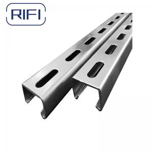 1 5/8" Unistrut C Channel Galvanized Steel Slotted Strut Channel