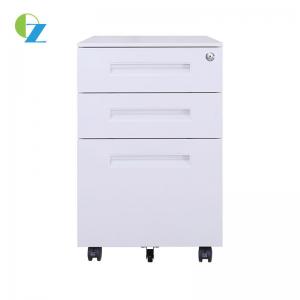 Anti Tilt  3 Drawer Mobile Pedestal Cabinet For A4 File With Lock D520MM