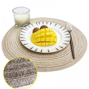 Vietnam Boho Style Table Decor Placemats with Round Water Hyacinth Weaving in Bulk