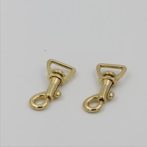 Factory direct high end handbag hardware zinc alloy 15.5 mm gold trigger snap hooks for webbing