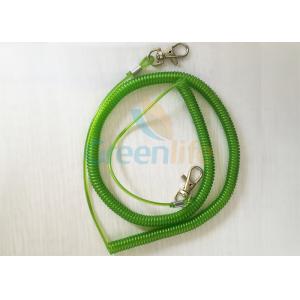 Custom Green Wire Fishing Rod Safety Leash Tethers With Thumb Triggers Extended 8M