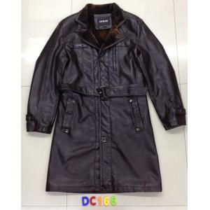 China DC-166 Men's Long Pu jacket coat stocks supplier