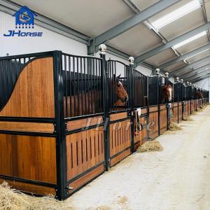 Customized Color Powder Coated Finished Horse Stable With Sliding Door Fronts Steel Equine Building Horse Stall