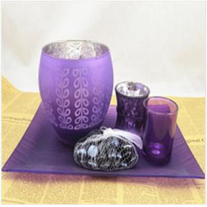 China Christmas tree glass candle holder set for promotional gifting supplier