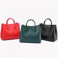 China 32x15x24cm Ostrich Leather Ladies Tote Handbag on sale