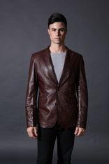 Men's jackets with Custom Colors / Size PU Suit Warm Lining Mens Leather Suits