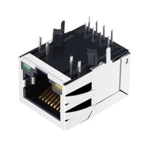 Único porto de 13F-61YGD2NL RJ45 com o LPJ0012GDNL integrado Magnetics