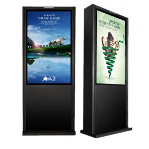 55" Outdoor Digital Signage Displays Standing Kiosk FCC Rohs Approval