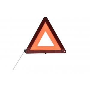 Red Car Warning Triangle / Safety Warning Triangle Reflective Cloth With 4 Stand