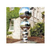 China Custom Mirror Polished Modern Art Stainless Steel Sphere Ball Sculpture for Outdoor on sale