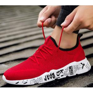 ODM Breathable Mesh Running Shoes Ultra Articulated Rubber Soles Mens Weave Shoes