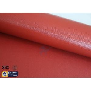 China Welding Fiberglass Fire Blanket Sparks Protection Red Silicone Coating 0.8MM supplier