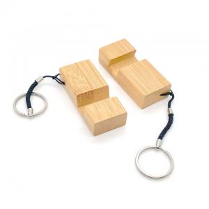 Handmade Wooden Phone Stand Keychain Multi Functional UV Printing