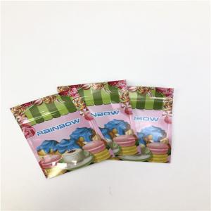 3.5g Plastic Zipper Flat Bag Aluminum Foil Glossy Surface Three Side Sealed Bag For Cookies/ Coconut Meat/ Nut