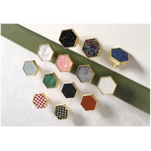 30mm Zinc Alloy Hexagon Knobs Handles Cabinet Pulls For Home Decoration