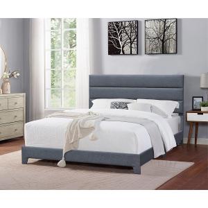 Modern King Size Upholstered Platform Bed With Adjustable Headboard Height