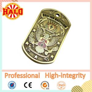 Zinc alloy casting archaistic custom military dog tag engraver