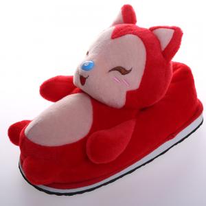 China 30cm Pink Red Fox Plush Soft Cartoon Slippers Plush Home Decor supplier