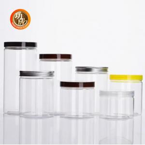Empty Wide Mouth Food Candy PET Plastic Packaging Jars 1250ml round Shape