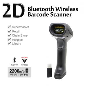 USB Wireless Bluetooth Handhold Barcode Scanner 1D 2D Automatic Barcode Reader