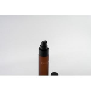 Eco Friendly Amber Cosmetic Bottles With LOGO Printing And Label Stick