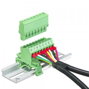 China 5.08mm / 0.2 Pitch Pluggable Screw Terminal Blocks Din Rail Mounting supplier