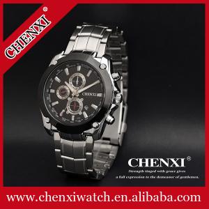 C036A Date Nickle Free Zinc Alloy Case Watch Stainless Steel Band Japan Quartz Watches Man