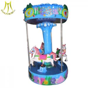 Hansel portable carnival rides fiber glass children carousel horse rides for sale