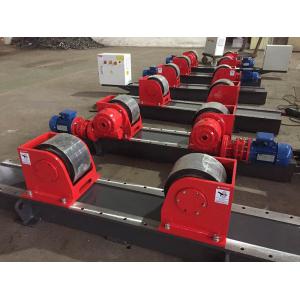 China Red 10T Bolt Adjustment Tank Turning Rolls Conventional Welding Rotator With PU Wheel supplier