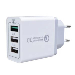 Auto Identify Phone Current  Three Port Quick Charge 3.0 Adapter Stable Voltage Protection