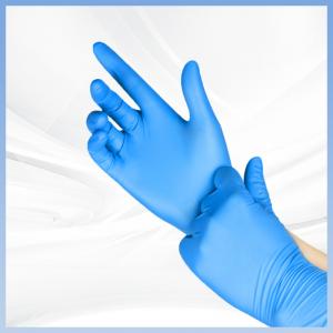 Disposable 9 Inch Blue Synthetic Nitrile Gloves Resistant to Chemicals Suitable for Various Occasions such as Foo