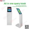 Jcvision 21.5 Inch Self Service Digital Interactive Information Kiosk L Type Vertical Screen Touch Screen Kiosk White