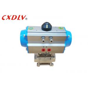 China OEM Stainless Steel Spring Return Pneumatic Ball Valve Full Port Valve supplier