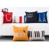 Sofa Cute Cartoon Simple Letter Pillows Cotton Linen Decorative Cushion Cover