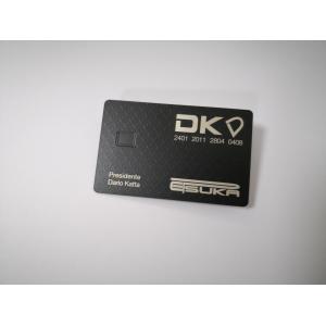 China Laser Engrave Metal RFID Card Matt Black 4442 Chip Magnetic Stripe Debit Card supplier