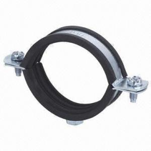 China Metal Pipe Clamp with Rubber, Welding Type on sale 