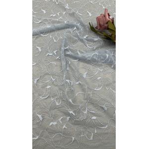 Tejido de encaje de malla hueco elegante y diseño de respiración Tejido personalizado para vestidos