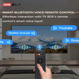 China Android 12 Digibox Smart TV Voice Control 4 USB Ports Dolby 2.1 Audio supplier