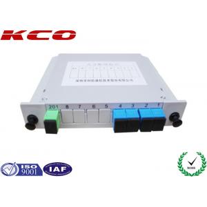 1 To 4 Fiber Optic Splitter , 19 Inch PLC Splitter Module LGX Mental Box