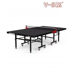 New Model Single Folding Ping Pong Table , MDF Material with Balls and Bats Holder