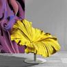 Art furniture decoration special design Rotatable yellow fabric flower shaped