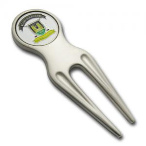 Custom Repair Golf Divot Tool Silver Metal Plated For Souvenir Gift