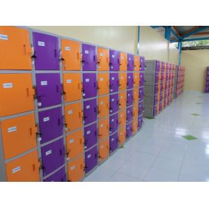 ABS / Metal Coin Operated Lockers Anti UV Aging Commercial Gym Lockers