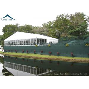 China 20m * 30m Wooden Flooring Outdoor Event Canopy Tent With Glass Wall supplier